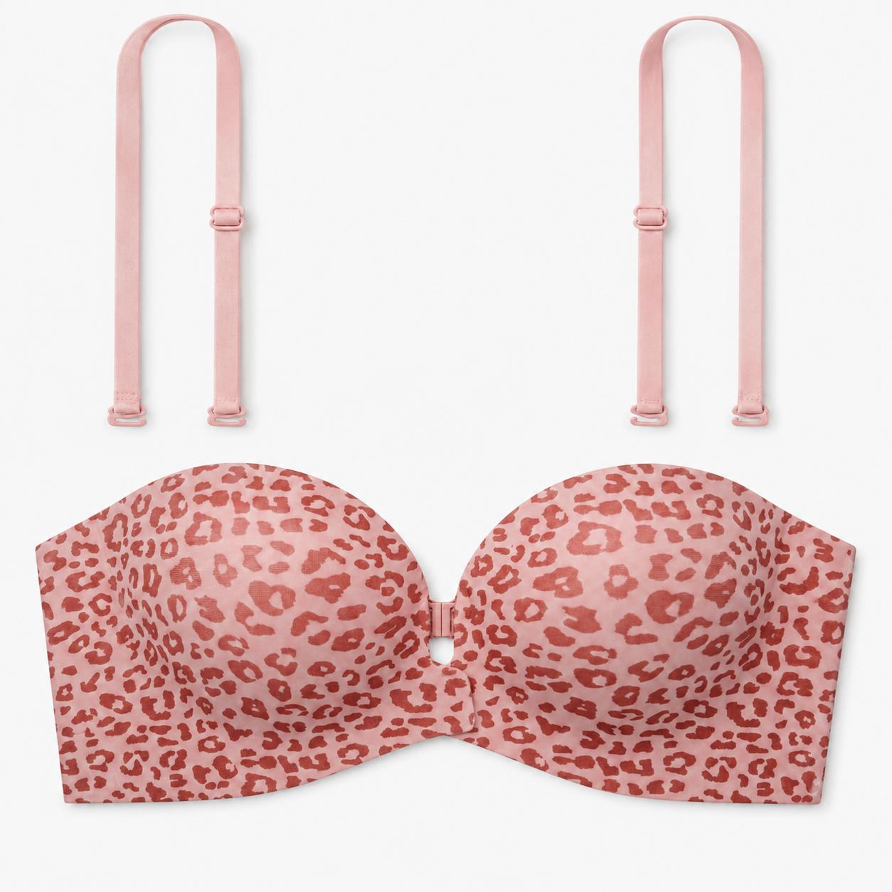 No-Slip Front Closure Push-Up Strapless Bra, 7 Ways to Wear, Seamless Full Support Tube Bra for Summer Dresses & Off-Shoulder Tops