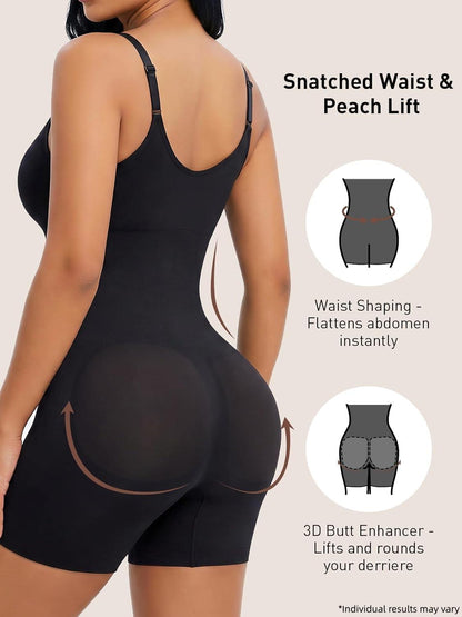Seamless Tummy Control Shapewear Bodysuit – Sculpting Full Body Shaper