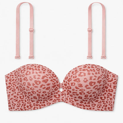 No-Slip Front Closure Push-Up Strapless Bra, 7 Ways to Wear, Seamless Full Support Tube Bra for Summer Dresses & Off-Shoulder Tops