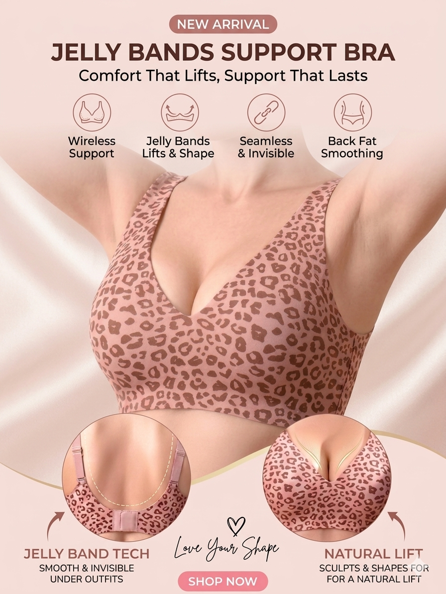 Wireless DEEP V Jelly Support Bra