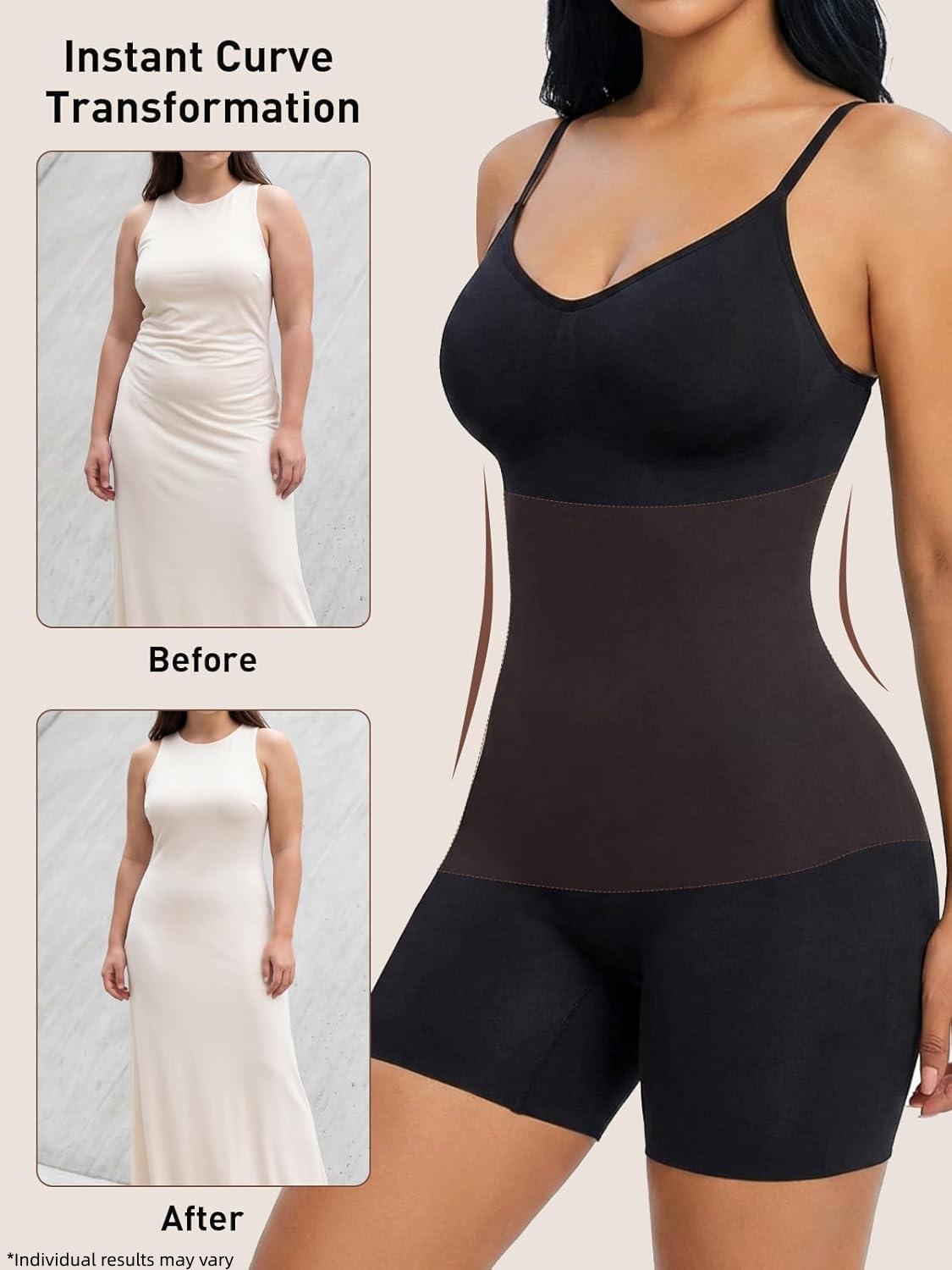 Seamless Tummy Control Shapewear Bodysuit – Sculpting Full Body Shaper