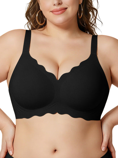 Wave Pattern Wireless Bra – Full Support Lift & Side Smoothing