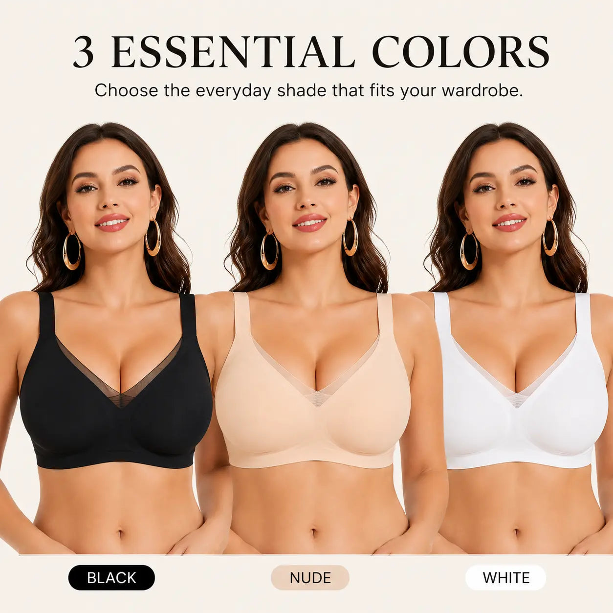 Ultra Soft Jelly Bra for Women – Wireless Seamless Everyday Bra with Lift Support & Back Smoothing