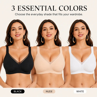 Ultra Soft Jelly Bra for Women – Wireless Seamless Everyday Bra with Lift Support & Back Smoothing