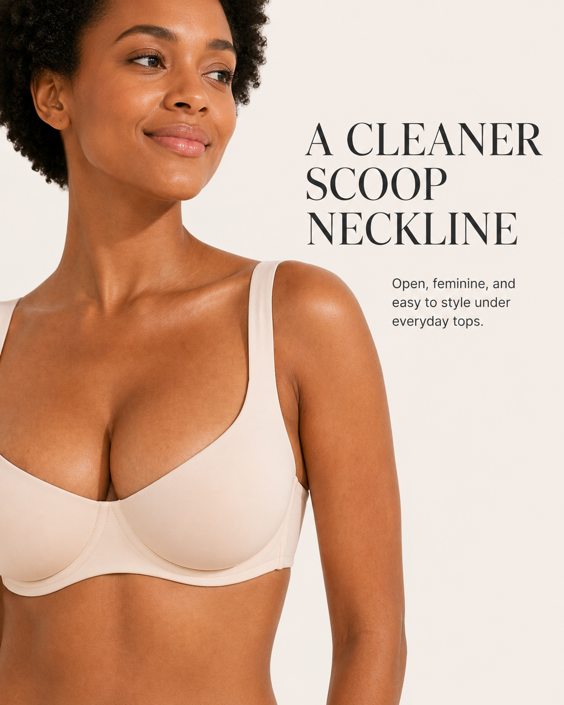 Scoop Neck Minimizer Bra – Full Support Underwire Bra for Full Bust