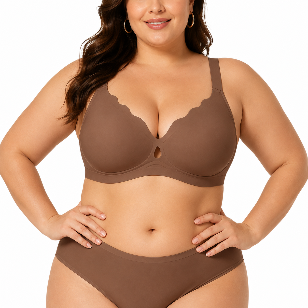 Wave Pattern Jelly Bra – Wireless Lift & Side Smoothing
