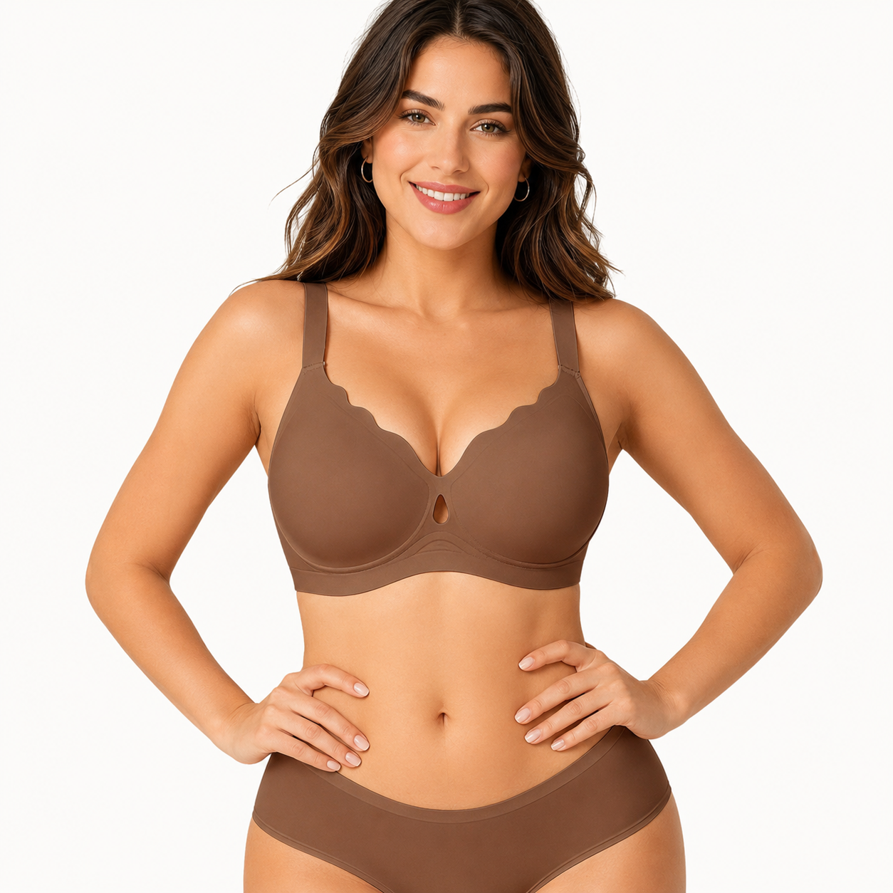 Wave Pattern Jelly Bra – Wireless Lift & Side Smoothing