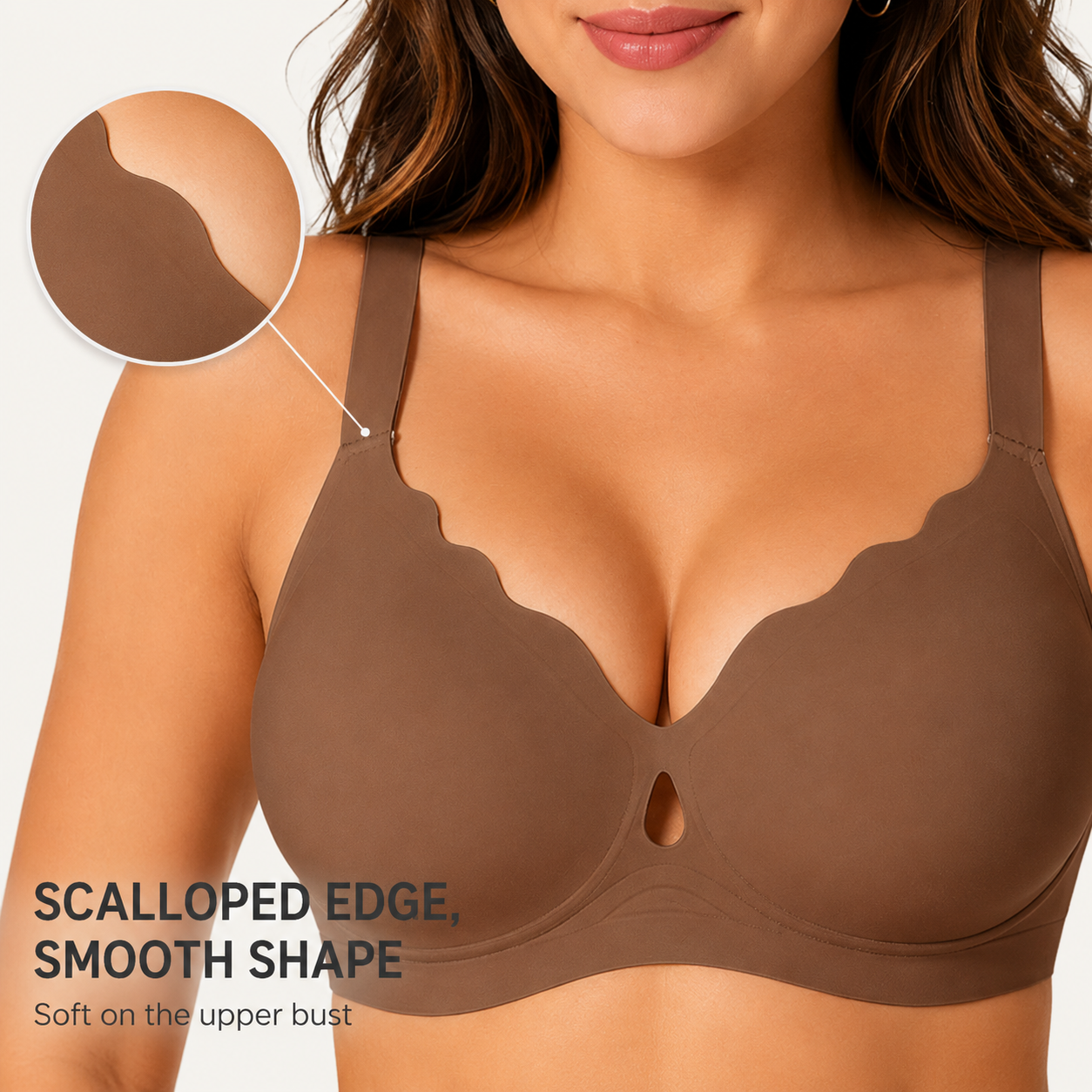 Wave Pattern Jelly Bra – Wireless Lift & Side Smoothing