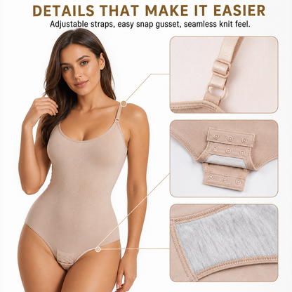 Seamless Sculpting Shapewear Bodysuit – Tummy Control Tank Top