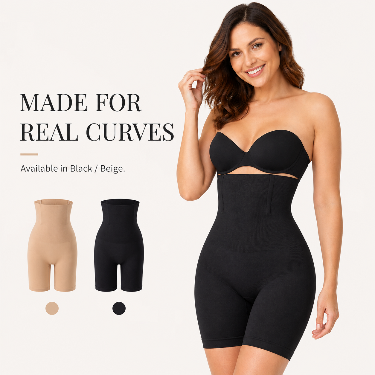 High Waist Shapewear Shorts – Tummy Control & Thigh Smoothing