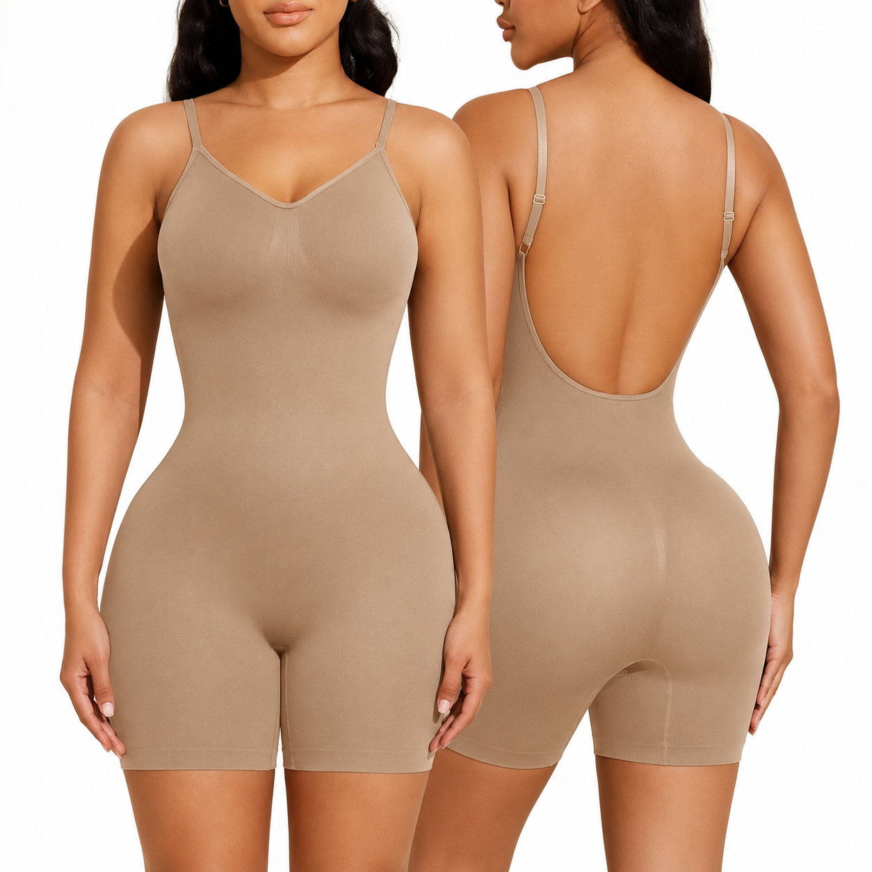 Seamless Tummy Control Shapewear Bodysuit – Sculpting Full Body Shaper