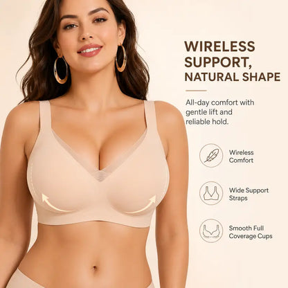 Ultra Soft Jelly Bra for Women – Wireless Seamless Everyday Bra with Lift Support & Back Smoothing