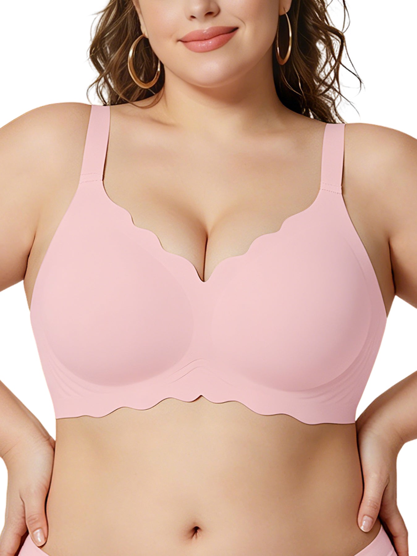 Wave Pattern Wireless Bra – Full Support Lift & Side Smoothing