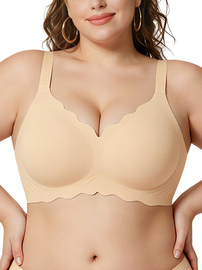 Wave Pattern Wireless Bra – Full Support Lift & Side Smoothing