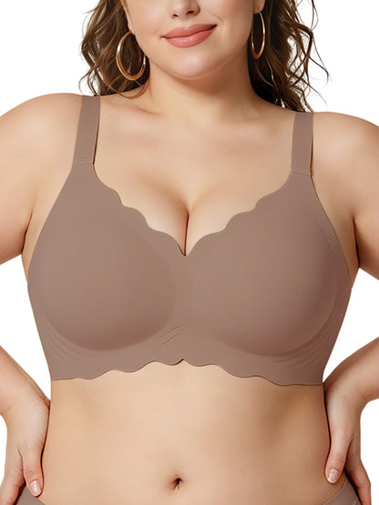 Wave Pattern Wireless Bra – Full Support Lift & Side Smoothing