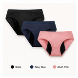 Leakproof Period Underwear – Heavy Flow Reusable Menstrual Briefs 3-Pack