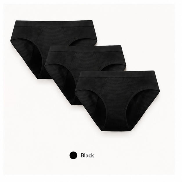 Leakproof Period Underwear – Heavy Flow Reusable Menstrual Briefs 3-Pack